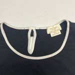 Kate Spade Black and Cream Peplum Tank Shell with Keyhole and Back Bow- Medium Photo 9