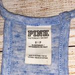 PINK - Victoria's Secret PINK Victoria’s Secret Heathered Blue Racerback Sleep Tank Top Size S Photo 1