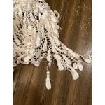 Vintage Cachet by Bari Protas Fringe Lace crochet Short Sleeve flapper Dress 5/6 Photo 2