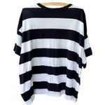 Old Navy Parisian wide striped  size 2X boxy dolman sleeved top. Photo 1