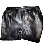 Good American NWT Faux Leather Good Icon Pants in Black Women Plus Size 24 Photo 4