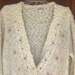 Private Party Vintage Sweater Beige Cardigan Womens M Button Up Photo 5