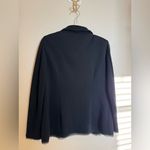 St. John St.‎ John Caviar Wool Blazer Jacket Sz 6 in Black Clasp Silk Trim Photo 5