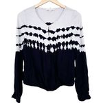 Young Fabulous and Broke Black White Tie Dye Blouse Sz S Photo 4