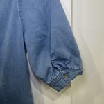 Bodycon Denim Cutout Above Knee Dress Puff Sleeves Size Large Blue Photo 5