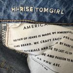 American Eagle  Hi Rise Tomgirl Jeans Womens 8 Medium Wash Rigid Distressed Photo 5