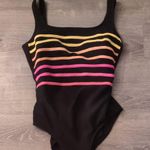 Longitude  Black One Piece Swimsuit Size 10 Photo 0