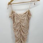 Angel Biba Womens Bodycon Mini Dress Size L Champagne Sequin Cocktail Gala Party Photo 1