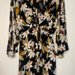 Angie  Black Floral Long Sleeve Dress Photo 0