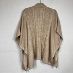 Cupcakes & Cashmere Tan Cable Knit Zip Short Sleeve Cardigan Sweater Womens M Size M Photo 1