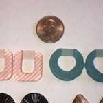 Lot of 4 Retro Vintage Pink Blue Silver Tone & Gold Tone Earring Jackets Photo 4