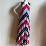 CHAPS Red and Blue Striped Maxi Dress women’s XL Photo 1