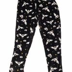 Harry Potter Wizarding World Pajama Pants Size L Hedwig Owl Black Velour Womens Photo 0