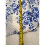 AQUA  Floral Midi Dress Smocked Tie Strap Tiered Casual‎ Summer White Blue L Photo 8