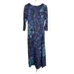 Desigual  Maxi Dress Blue Green Tie-Dye Mesh‎ Overlay US Small / EU Medium New Photo 2