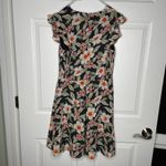 Rebecca Taylor Black Floral Kamea Fleur Dress - size 4 Photo 6