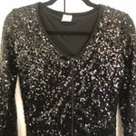 Spirit  Halloween Adult Black Sequin Zipper Romper Size M Photo 4