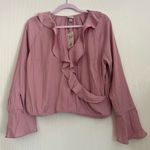 A New Day Mauve Ruffled Blouse Photo 2