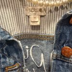 J.Crew CUSTOM Embroidered & Pearl Embellished “Wife of the Party” Bridal Denim Jacket Photo 1