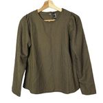 Mango MNG Brown & Black Houndstooth Long Sleeve Blouse 2 Photo 0