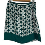 Banana Republic  Green Geometric Print Silk Mini Skirt Womens 4 Preppy Luxury Photo 0