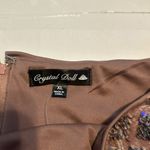 Crystal Doll  Homecoming Wedding Cropped Jacket & Skirt Velvet & Sequin Muted Nwt Photo 3