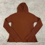 Smartwool  Hoodie Womens XS Waffle Knit Pecan Brown LS Merino Wool Blend Shirt Photo 5