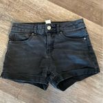 H&M  Black Slightly Stretchy Denim Shorts Photo 5