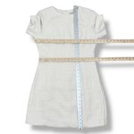 H&M  Boulce Tweed Short Sleeve Sheath Dress Ivory Shimmer Medium Photo 12