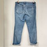 Gap  Real Straight Rolled Hem Mid Rise Jeans Womens 26 Blue Denim Distressed Photo 8