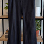 EXPRESS  Editor Mid-Rise Vertical Stripe Woven Career Dress Pant Trouser, 8 Photo 0