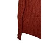J.Crew  Womens Top Ruffle-trim V-Neck Popover Clip Dot Longsleeve Redwood Rust XS Photo 2