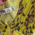 Tanya Taylor silk size 12 Vibrant Yellow navy Floral Dress Photo 7