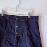 Indigo Rein Indigo Rein Skirt Vintage 90s Large Denim Button Front A-Line Mini Western Photo 1