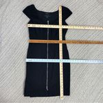 Nine West  Front Zip Sheath Dress Black Stretch Twill Cap Sleeve Size‎ 4 Photo 10