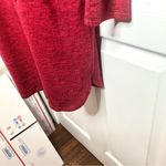 Bass Marled Drawstring Cowlneck Knit Dress Red Black M Red Size M Photo 5