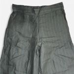 Forest green cotton pants with sparkly gold and blue pinstripe accents NWT Photo 1