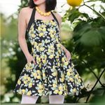 Hell Bunny Leandra Lemon
Halter Swing Dress S/M Pinup
Rockabilly 50s NWT Photo 1