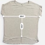 Umgee USA Beige Textured Short Sleeve High-Low Hem Top - Size Small Photo 4