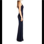 Katie May Sleeveless Trumpet Gown Dress, Navy, Size Large, 12/14, NWT Photo 5
