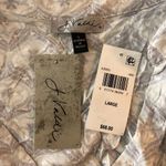 J Valdi Swim Cover Button Front Semi Sheer Swiss Dot Geometric Gray White L Size L Photo 6