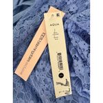 AQUA ‎ XXL Light Blue Lace Midi Dress Button Down Short Sleeve Career Event Photo 8