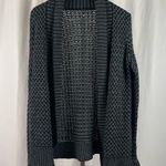 Boho Knit Chunky Medium Open Cardigan Fall Winter Charcoal Grey Grandpacore Gray Photo 0