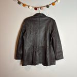American Vintage Vtg dark chocolate brown leather jacket Photo 3