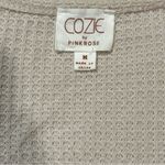 Pink Rose Oatmeal Long-Sleeve Waffle Knit Crop Top Medium Photo 2