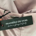 Maniere De Voir  NWTs Lavender Satin Ruched Side Rope Dress size 10 Photo 7