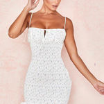 House Of CB  allie white floral shirred mini dress Photo 0