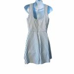 Lulus Lulu’s white black stripe fit n flare skater dress Photo 1