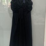 Eva Blue Women's Midi Little Black Formal Flowly Sequence Bow Dress Sz 6 Photo 0