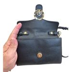 Michael Kors womens authentic Black Leather Saddle Crossbody Purse SKU8146 Photo 9